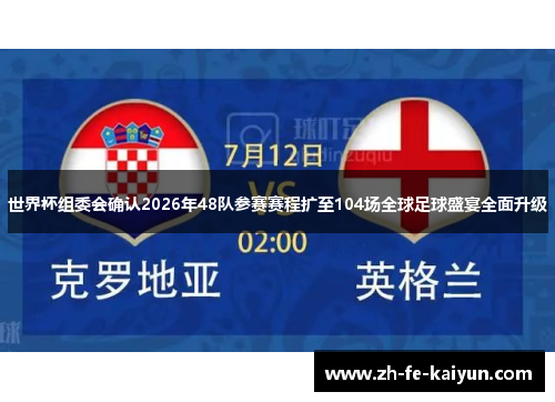 世界杯组委会确认2026年48队参赛赛程扩至104场全球足球盛宴全面升级